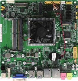 10 Industrial Motherboards MIX-KLUW1 Mini-ITX, 14nm, FCBGA1356 7th Generation Intel Core i7-7600u/ i5-7300u/ i5-7200u/ i3-7100u/ Celeron 3965U, 15~25W TDP LVDS @ Top edp @ Bottom DDR3L SO-DIMM x 2 M.