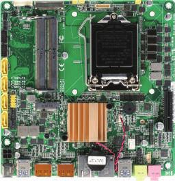 10 Industrial Motherboards MIX-Q370D1 Mini-ITX, 8th Generation Intel Core i7/ i5 /i3, Pentium LGA1151 Socket Processor, Max. 65W TDPs LVDS (top) and edp (bottom) COM DIO F_PANEL x 1 SATA 6.