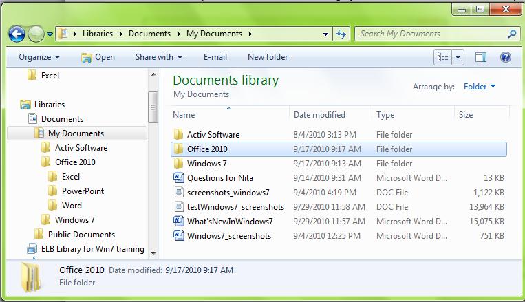 Changing a folder view Use one of these methods to change your view of a folder s contents: Right-click in the contents pane, select View from the shortcut menu, and then select a viewing option from