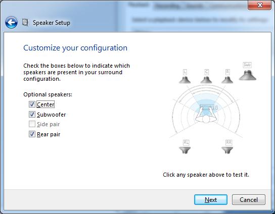 8.1.2. Configuring the audio output To configure the audio output to match your speaker setup 1. Open the Audio setup from the DisplayLink UI 2. Select the USB Audio device 3. Click on Configure.