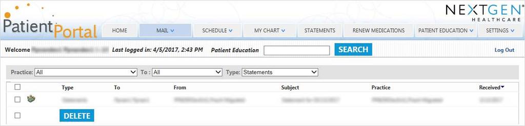 The comments entered by your practice appear on Document Comments.
