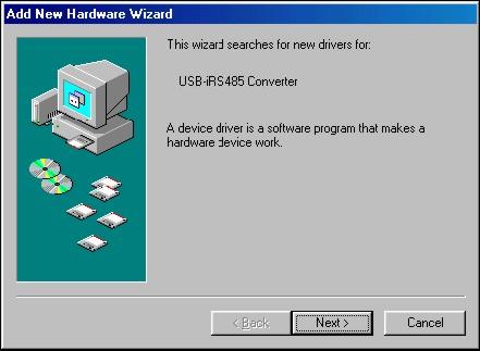 In future connection of USB-i485 modules, it is possible that Windows prompt again for the USB driver installation.