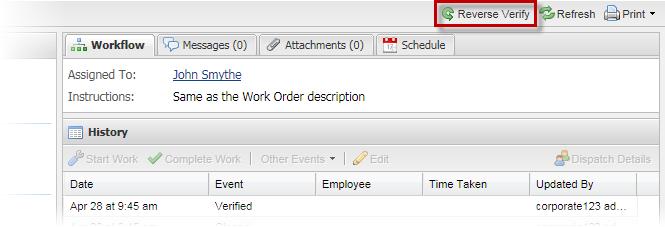 Click on the work order number to view the work order's details. 3.