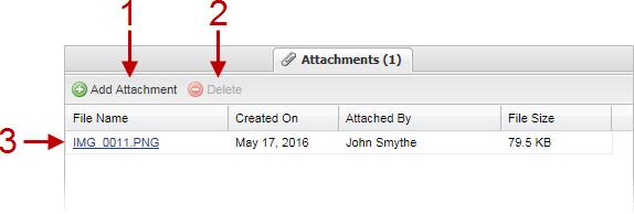 The Attachments Tab The attachments tab allows you add files such as pictures, text documents and Adobe PDF files to work orders.