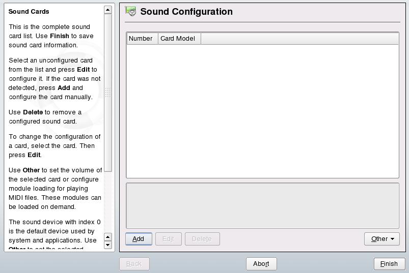 2.4 Setting Up Sound Cards Most sound cards are detected automatically and configured with reasonable values.