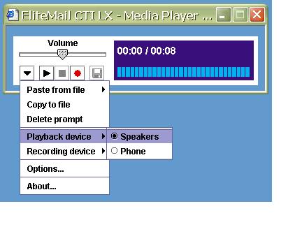Figure 33. ecurity creen 5. Click on the down arrow, choose Playback device, and choose either peakers or Phone. Figure 34.
