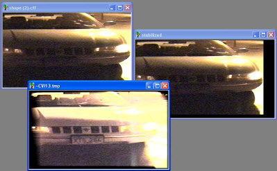 Tools: Advanced Video Stabilization Problem: A camera recording a vehicle going from left to right across the screen producing a shaky image.