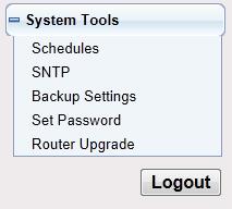 After logout, you need to log in again before accessing the configuration page of the router To log out the router, do as