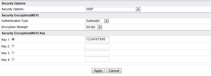 Band Width Max Transmission Rate Security Options Select the bandwidth. Select one from the drop-down list that displays all rates that the system supports.