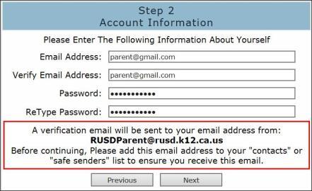 3. Parents must know the primary telephone number on record with their child s school. 4. Parents must have a personal email address that will be used in creating the Parent Portal account.