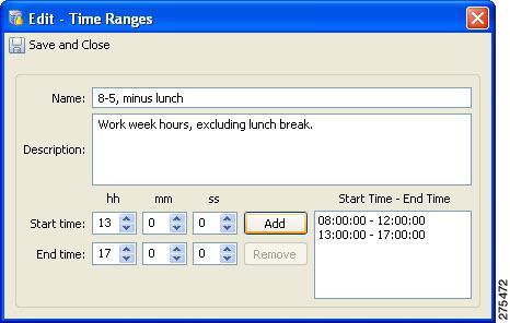 Create a custom Time Range for the schedule (for example: 8-5, minus lunch ): For Time Ranges click New.
