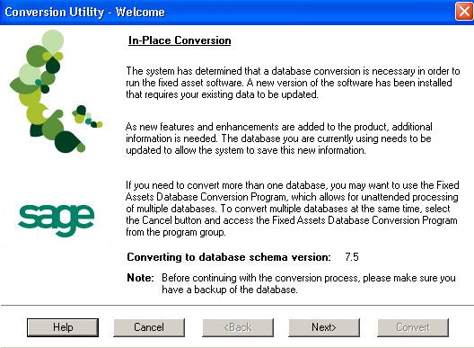 Installing : Upgrading from a Prior Version Step 3: Converting Your Data 3 4.