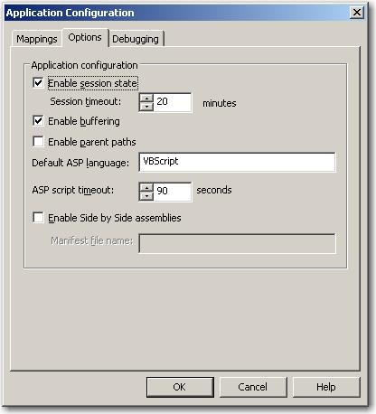 Appendix G Remote Authentication 17. Select the Configuration button. The Application Configuration - Mappings screen is displayed. 18. Select the Options tab.