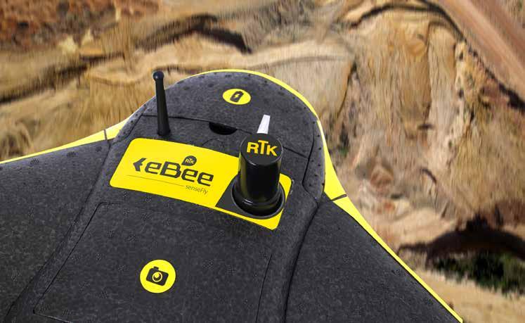 Airborne Solutions sensefly ebee RTK Survey-Grade Aerial Mapping Survey-grade accuracy Absolute orthomosaic / Digital Elevation Model accuracy of down to 3 cm (1.