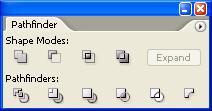 Work with the Pathfinder Panel Add to shape area button Subtract from shape area button Intersect shape areas button Exclude