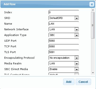 Configuration Note 4. Hosted WAN IP PBX Figure 4-7: SIP Interface for LAN 3. Add a SIP Interface for the WAN interface: Figure 4-8: SIP Interface for WAN 4.