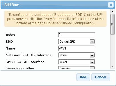 Configuration Note 4. Hosted WAN IP PBX 4.5 Step 5: Add a Proxy Set for Hosted IP PBX In the example, you need to add a Proxy Set for the hosted IP PBX with address 212.199.200.10.