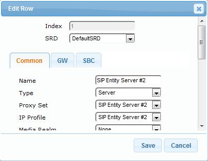 Configuration Note 6. SIP Normalization between SIP Entity Servers 3.