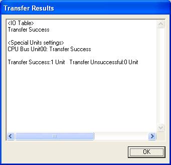 Confirm that transfer was normally executed by referring to the message in the