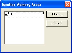 Select the CIO Check Box and click the Monitor Button.
