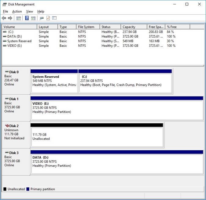 SSD Boot Drive (C:) HDD DATA Drive (D:) HDD DATA Drive (E:)
