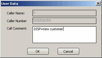 Displaying a Note on the IP Phone LCD If you want the note you type in the User Data field of the call to be displayed on the IP phone LCD of the person receiving the call, do the following: In the