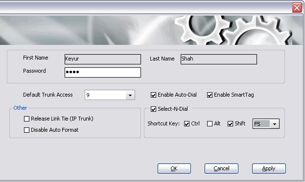 You can configure these general settings: Default Trunk Access The trunk access codes are defined by the system administrator.