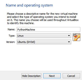 Set Up the VM Now, create a virtual machine inside of Virtual Box. 1. Click the New button up in the top left. 2.
