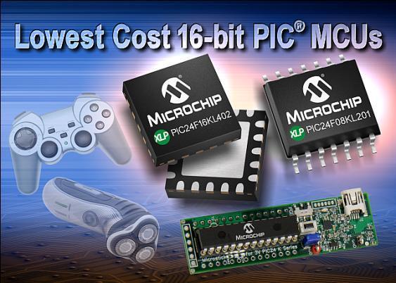 PIC24F16KL Family Low Cost, Low Power, Small Pin-Count Expands the PIC24 Lite Portfolio Lowest Cost 16-bit PIC MCU