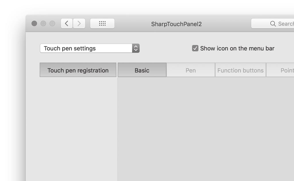 Touch Pen Settings Register, delete or configure an active pen. To configure the settings, the touch pen adapter that has the active pen registered must be connected.