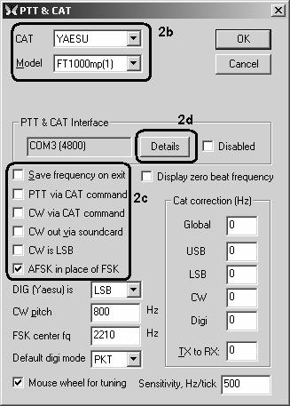Usually, this will be Preferred soundcard for both cases. 1c. Change other settings in this dialog according to MixW 2 manual, if you wish. 2. Set up CAT system 2a.