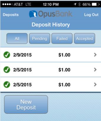 Viewing Past Deposits If you would like to review your