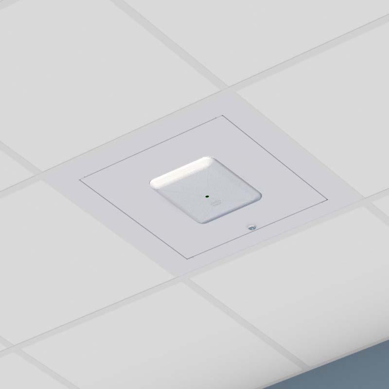 Before Cisco 2800/3800 Series cont Ceiling Tile Enclosure Lockable Door Flush to the ceiling AP