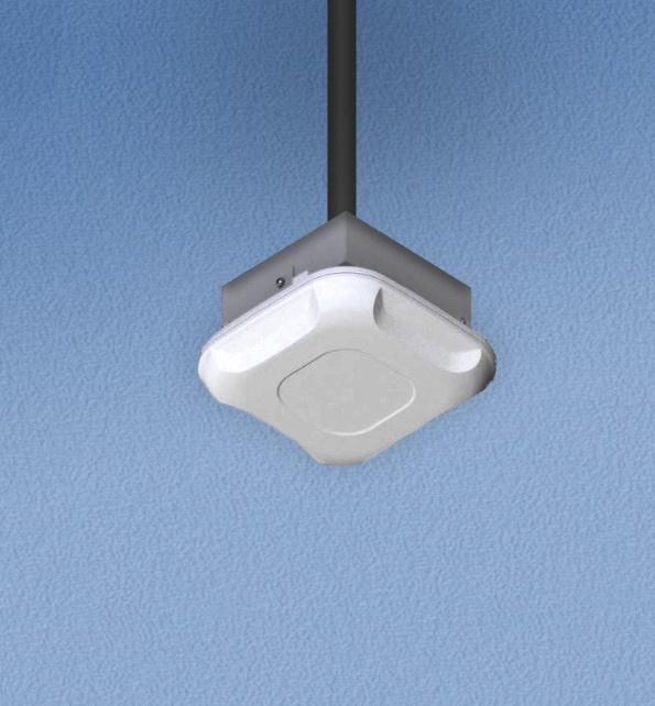 Open Ceilings Where Ceiling/Wall Mount is Not Possible Low profile hinged box