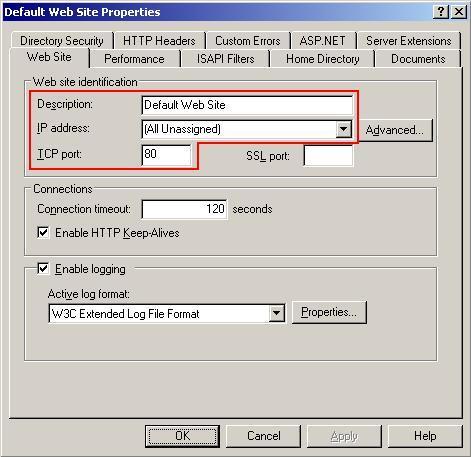 2.4 Configuring IIS To configure IIS, you must configure the default Web site and the default FTP site as described in the following sections.