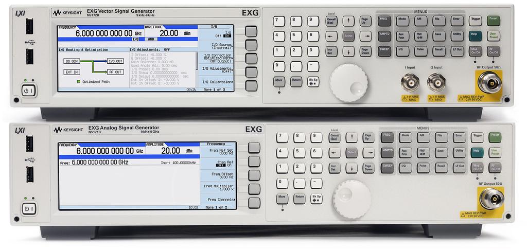 Keysight Technologies EXG X-Series Signal Generators N5171B Analog & N5172B Vector Configuration Guide This configuration guide will help you