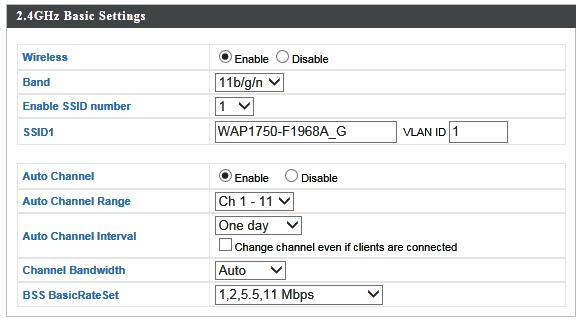To utilize multiple 2.4GHz SSIDs, open the drop down menu labelled Enable SSID number and select how many SSIDs you require.