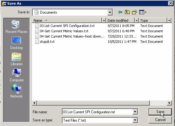 the Tool Status window. Click Save to save the output to a file. 3.
