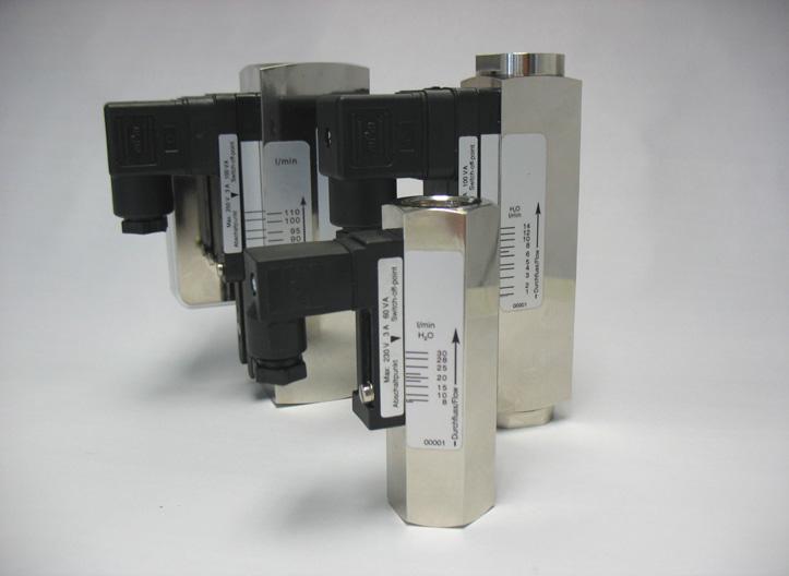 Electro-Mechanical Flow Switch HFS 2500 For water or water-based media Description: The HYDAC Flow Switch in the series HFS 2500 is based on the variable area float principle and can be used in any