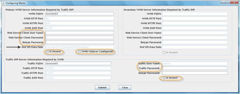 If NNMi is configured for Application Failover, select the NNMi Failover Configured checkbox on the installation
