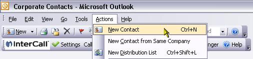 Within the selected directory, you may initiate the process to add a contact by one of a few different ways: Double-click on an open area where the contacts