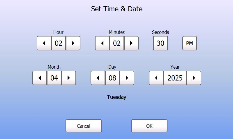 Push the Tools button then select Quick Tips. Setting the Time and Date 1.