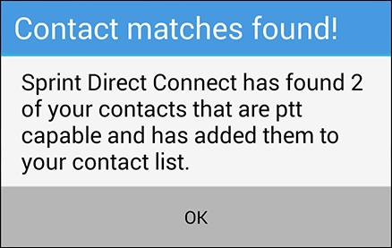 The contact will be saved to your phone's contacts and will be available from the Sprint Direct Connect Now PTT Contacts tab.
