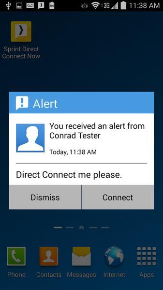 Reply to a Call Alert When someone sends you a Call Alert, you hear an incoming tone or the phone vibrates, depending on your settings.