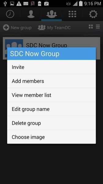 3. Tap the image next to the group you'd like to invite. 4. Tap Invite to send the invite. Send an Invite for an Ad Hoc Group Connect Call.