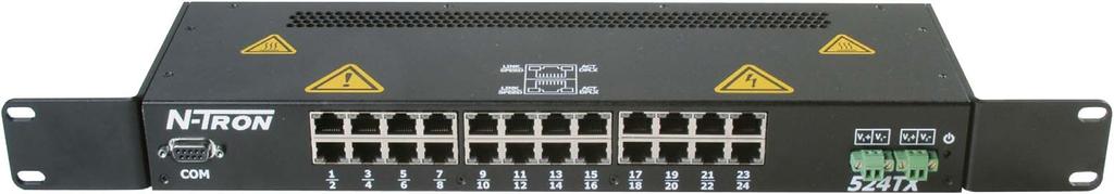 Built to Withstand Extreme Industrial Environments 524TX-A Twenty-four RJ-45 10/100BaseTX Ports Supports UTP or STP Cabling Case Dimensions (1.8 h x 19 w x 4.3 d, 3.7 lbs.
