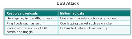 Vulnerabilities and Network Attacks Denial of Service Attacks (DoS) DoS attacks