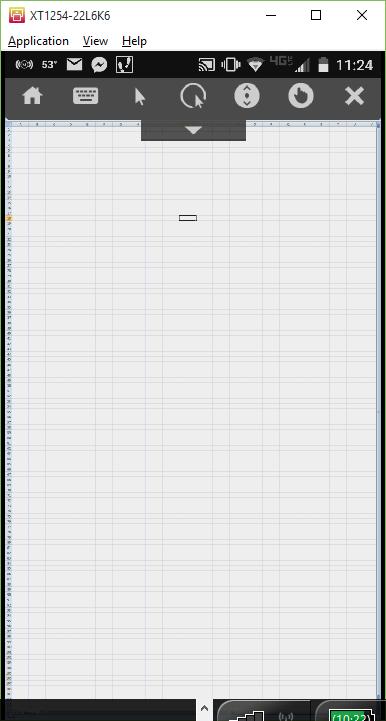 the Excel application. Click on it to see menu options.