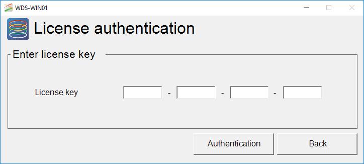 6.2 Data collection 6.2.1 License authentication Store the license card for safe keeping.
