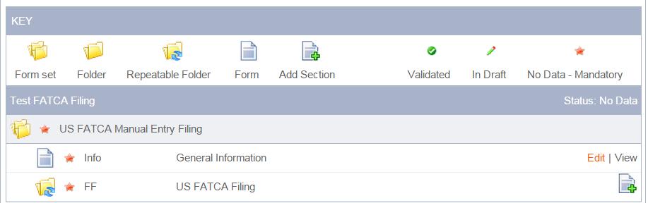 Draft Filings - Manual Filings Completion After selecting a Filing, a Filer must